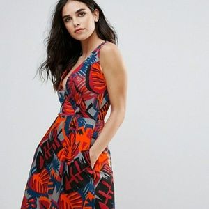 Closet London V Neck Skater Dress